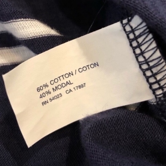 🆕 GAP striped 3/4 sleeve popover blouse top XL - Picture 6 of 8